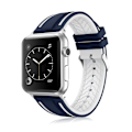 Miniatyrbillede 1 af 2: Apple Watch 38mm kontrast farve silikone urrem - blå / Hvid Multicolor