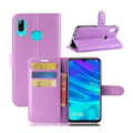 Miniatyrbillede 1 af 2: Huawei P30 Lite litchi skin læder flip etui - Lilla Purple