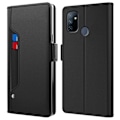 Pikkukuva 1 / 2: Phone Suojakotelo With Make-up Mirror And Slick Design For OnePlus Nord N100 - Musta Black