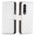Miniatyrbillede 1 af 6: Rhombus mat Samsung Galaxy Z Fold3 5G flip etui - Hvid White