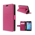 Pikkukuva 1 / 2: Mankell Samsung Galaxy J1 Nahkakotelo Korttitaskulla - Kuuma Pinkki Pink