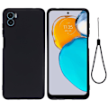 Miniatyrbillede 1 af 2: Matte Liquid Motorola Moto E22s silikone cover - Sort Black