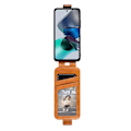 Pikkukuva 5 / 6: Vertical Flip Phone Suojakotelo With Zipper For Motorola Moto G23 / G13 - Ruskea Brown