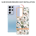 Pikkukuva 2 / 2: Erittäin ohut ja kestävä pehmeäkantinen Samsung Galaxy S21 Ultra 5G - Vihreä Gardenia Green