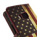 Pikkukuva 2 / 2: Moberg HTC One M9 Nahkakotelo Korttitaskuilla - Vintage USA Lippu Multicolor