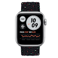 Miniatyrbild 3 av 5: Apple Watch Series 8 (41 mm) klockarmband i elastisk nylon - Färg Svart Storlek: L Svart