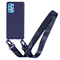 Miniatyrbillede 1 af 2: Tyndt TPU-etui med mat finish og justerbar strop til Samsung Galaxy A53 5G - Mørkeblå Blue