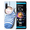 Miniatyrbillede 1 af 2: Deco Sony Xperia 10 III Etui - Sock Kat Blue