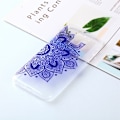 Miniatyrbillede 2 af 2: Samsung Galaxy J6 mobiletui i silikone- og plastik med printet mønster - Halv blomst Blue