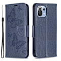 Pikkukuva 1 / 2: Butterfly Xiaomi 11 Lite 5g Ne / Mi 11 Lite 5g / 11 Lite Läppäkotelo - Tummansininen Blue