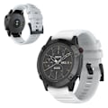 Pikkukuva 1 / 2: Garmin Fenix 6X Pro / 6X silikoninen kellonauha - Valkoinen White