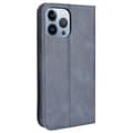 Miniatyrbilde 2 av 2: Bofink Vintage iPhone 14 Læretui - Blå Blue