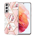 Miniatyrbild 1 av 2: Marmormotiv Samsung Galaxy S21 skal - Rosa Marmor / Blomma multifärg