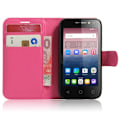 Miniatyrbild 2 av 2: Mankell Alcatel OneTouch Pixi 4 (4) Läderfodral - Varm Rosa Rosa