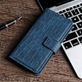 Pikkukuva 2 / 2: Krokotiilin Nahkainen Läppäkotelo For Samsung Galaxy S21 Plus - Sininen Blue