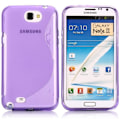 Miniatyrbild 1 av 2: S-Line Transparent (Transparent) Samsung Galaxy Note 2 Skyddsfodral Lila