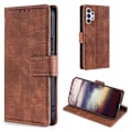 Pikkukuva 1 / 2: Krokotiilin Nahkainen Läppäkotelo For Samsung Galaxy A32 - Ruskea Brown