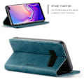 Miniatyrbillede 2 af 2: CASEME Samsung Galaxy S10 Plus auto-absorberet læder flip etui - Blå Blue