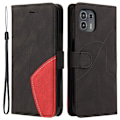 Miniatyrbillede 1 af 2: Tekstureret Læder Etui med Strop TilMotorola Edge 20 Lite - Sort Black