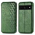 Pikkukuva 1 / 6: Nahkakotelo With A Stylish Rhombus Imprint For Google Pixel 7 Pro - Vihreä Green