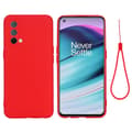 Matt OnePlus Nord CE 5G skal av flytande silikon - Röd Röd