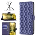Miniatyrbillede 2 af 2: Rhombus mat Samsung Galaxy S22 Plus flip etui - Blå Blue