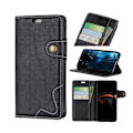 Miniatyrbillede 1 af 2: Sony Xperia XZ4 s-formet tekstureret læder flip etui - Sort Black
