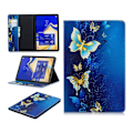Miniatyrbillede 1 af 2: Samsung Galaxy Tab S4 beskyttelsesetui i kunstlæder med mønster - Elegante sommerfugle Multicolor