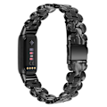 Miniatyrbillede 1 af 2: Fitbit Luxe urrem i resin-stil - Sort Black