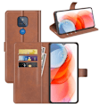 Miniatyrbillede 2 af 2: Wallet-style Læder Etui til Motorola Moto G Play (2021) - Lysebrun Brown