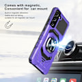Miniatyrbillede 4 af 6: Slidstærkt cover i hård plast med blød inderside og kickstand til Samsung Galaxy S23 Plus - Lilla Purple