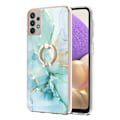 Pikkukuva 1 / 2: Marble Patterned Suojakuori With Ring Holder For Samsung Galaxy A73 - Vihreä Marble Haze Green