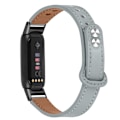 Miniatyrbillede 1 af 2: Fitbit Luxe urrem af okselæder i øverste lag med sort stik - Grå Silver grey