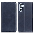 Miniatyrbild 1 av 2: Äkta läder Samsung Galaxy A24 4G fodral - Blå Blå