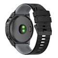 Miniatyrbillede 1 af 2: Garmin Fenix 7X tofarvet silikone-urrem - Sort / Grå Black