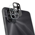 Miniatyrbillede 1 af 2: IMAK Motorola Moto G22 HD hærdet glasfilm til kameralinse + linsedæksel - Sort Transparent