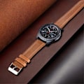 Miniatyrbillede 2 af 2: Fossil Explorist (Gen 3) / Q Marshal Gen 2 /Explorist HR (Gen 4) /Gen 5 Carlyle HR / Julianna HR tofarvet silikone Urrem - Lysebrun Brown