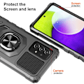 Miniatyrbild 2 av 2: Slitstarkt hårdplastskal med mjuk insida och kickstand för Samsung Galaxy A52s 5G / A52 5G / A52 - Svart Svart