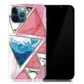 Miniatyrbilde 1 av 2: Marmordesign iPhone 13 Pro deksel - Hvit / Blå / Rosentrekant Multicolor