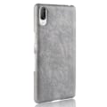 Miniatyrbillede 2 af 2: Sony Xperia L3 litchi tekstur læder etui - Grå Silver grey