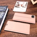 Miniatyrbillede 2 af 2: Glat og tyndt premium iPhone 12 / iPhone 12 Pro læderetui - Pink Pink