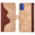 Miniatyrbillede 1 af 2: To Farvet Læder Flip Case til Motorola Moto G31 - Gul Yellow