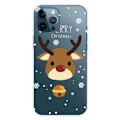 Miniatyrbillede 1 af 2: iPhone 14 Pro Funny Christmas Pattern Design Phone Case Soft Flexible Slim stødsikkert Anti-Fingerprint Cover - Rensdyr Med Klokke Brown