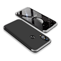Miniatyrbild 1 av 2: GKK Huawei P20 Lite avtagbart 3-delat matt fodral - Silver / Svart multifärg