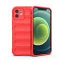 Miniatyrbillede 1 af 6: iPhone 12 6,1 tommer Drop Protection Rugged Back Shell Flexible Phone Protector Case - Rød Red