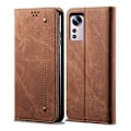 Miniatyrbillede 1 af 2: Jeans Xiaomi 12 Pro flip etui - Brun Brown