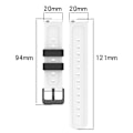 Miniatyrbillede 2 af 6: 20 mm universal urrem i silikone med dobbelt farve og huller - Sort / Gul Yellow