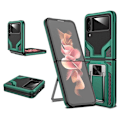 Pikkukuva 1 / 2: Shockproof Hybrid Suojakuori With Kickstand For Samsung Galaxy Z Flip4 - Vihreä Green
