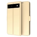 Miniatyrbillede 1 af 2: Glat og tyndt premium Google Pixel 6a læderetui - Guld Gold
