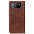 Miniatyrbillede 2 af 2: Flip Etui med Pung i Ægte Læder til ASUS Rog Phone 6 - Kaffe Brown